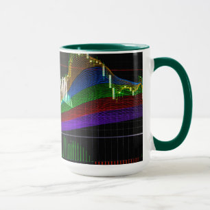 Сandlestick Chart & "Rainbow" Indicator On Black Mug