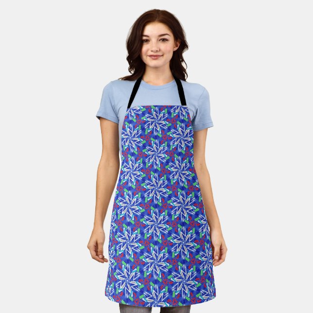 Сollage snowflakes apron (Worn)