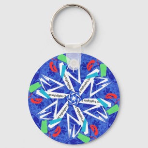 Сollage snowflakes keychain