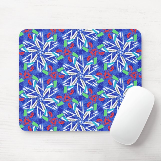 Сollage snowflakes mouse pad (With Mouse)