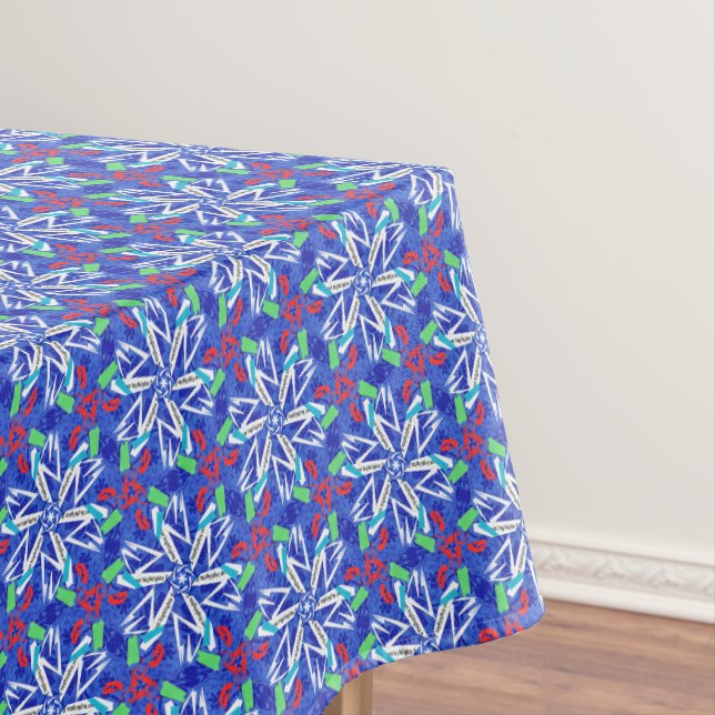 Сollage snowflakes tablecloth (In Situ)