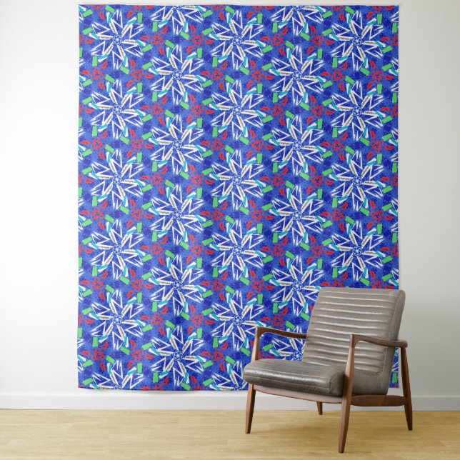 Сollage snowflakes tapestry (In Situ)