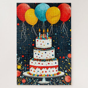 Сolorful birthday balloons jigsaw puzzle