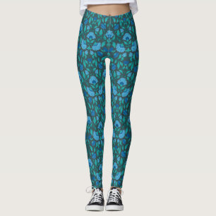 Сornflower pattern leggings