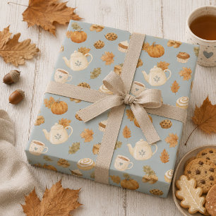 Сozy warm autumn wrapping paper