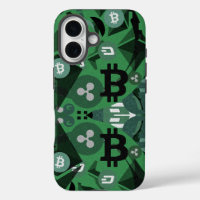 Сryptocurrencies Green Digital Money Pattern