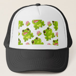 Сute cartoon frogs trucker hat