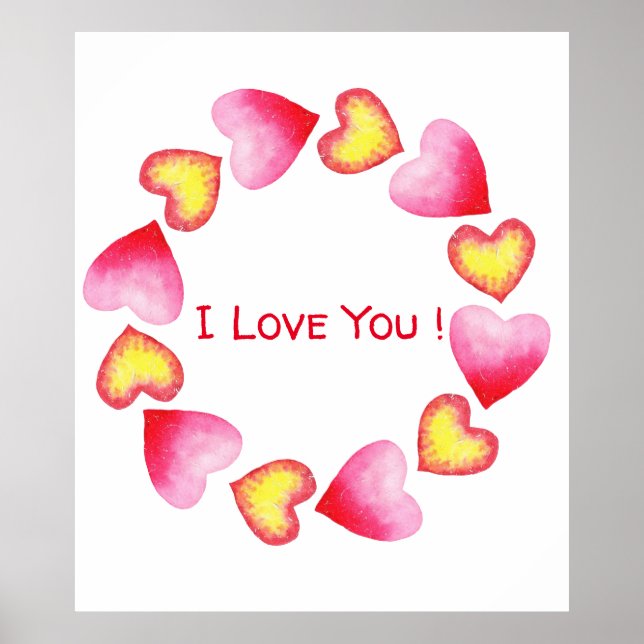 Сute  Romantic I Love You Valentine's Day     Poster (Front)
