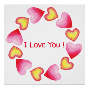 Сute  Romantic I Love You Valentine's Day  Poster
