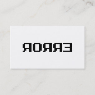 ЯOЯЯƎ ERROR BUSINESS CARD