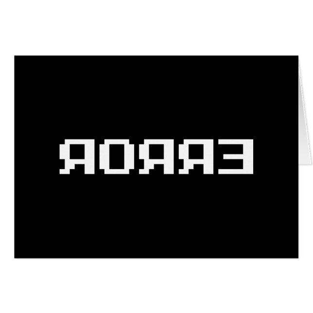 ЯOЯЯƎ | ERROR GREETING CARD (Front Horizontal)