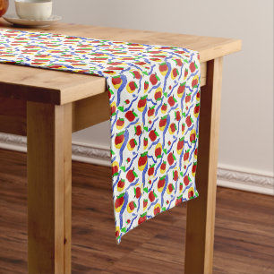 ראש השנה Rosh Hashanah shofar apples and honey Long Table Runner