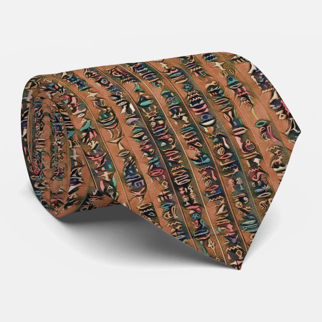  الهيروغليفية المصرية Egyptian Neck Tie (Rolled)