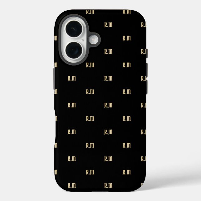  حروف اسم Elegant Monogram Case-Mate iPhone Case (Back)