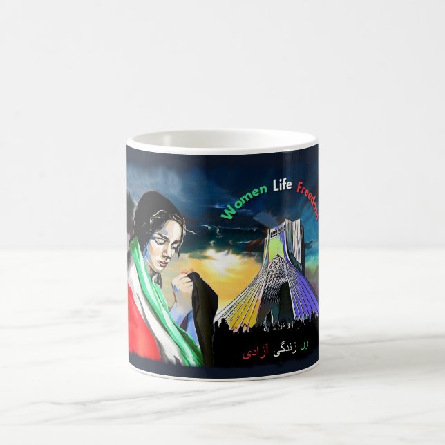 زن زندگی آزادی Mug (Center)