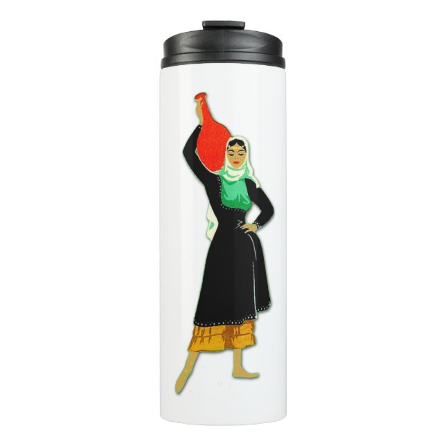 فتاة الإبريق Thermal Tumbler (Front)