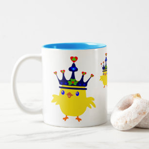 ♥ټ☘Crowned Irish Queen Chicken Fabulous Classic Two-Tone Coffee Mug