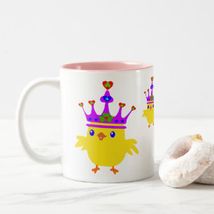 ♥ټ☘Crowned Irish Queen Chicken Fabulous Classic Two-Tone Coffee Mug