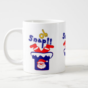 🎅ټOh! Sanp, Clumsy Santa Stuck in a Chimney Fab Large Coffee Mug