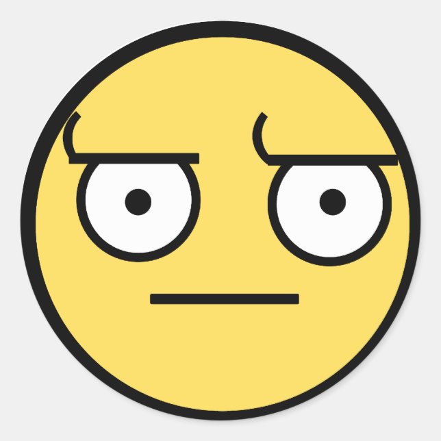 ಠ_ಠ Look of Disapproval Classic Round Sticker (Front)