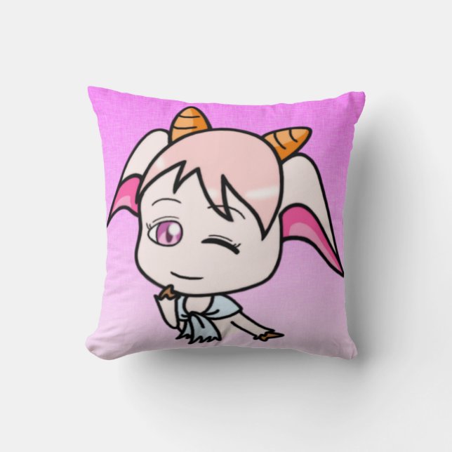 こかげのやぎ クッション THROW PILLOW (Front)