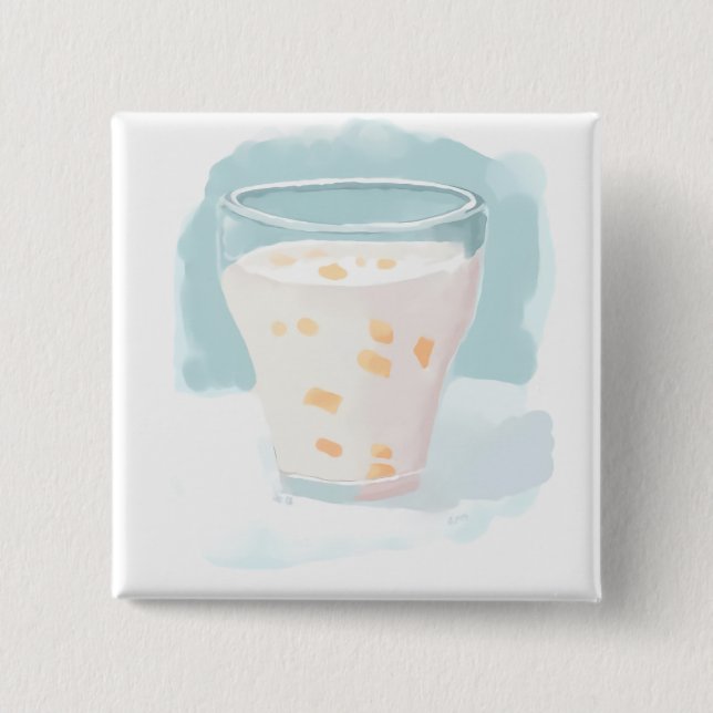 さなむにじ　フルーツの入ったヨーグルト系飲み物 2 INCH SQUARE BUTTON (Front)