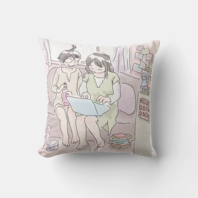 さにしいじ クッション THROW PILLOW (Front)