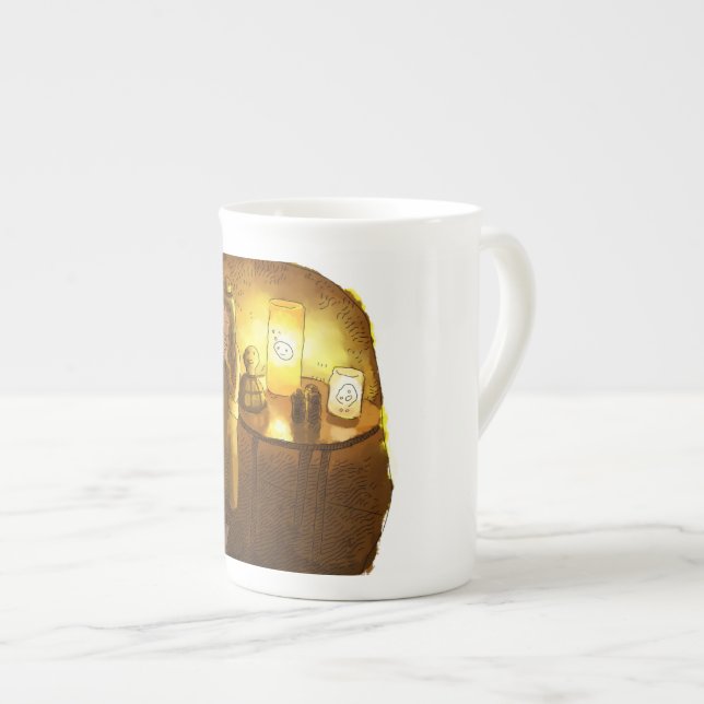 さややごじ BONE CHINA MUG (Front Right)