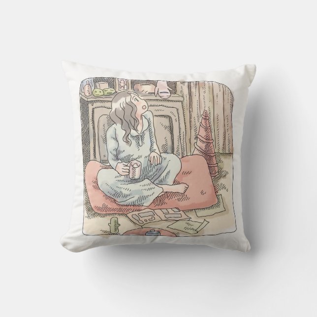 さ じ な・に さ・赤 い・大・き・な・・・・・・・・・・・・・・・・・・・・・・・・・・・・・・・ THROW PILLOW (Front)