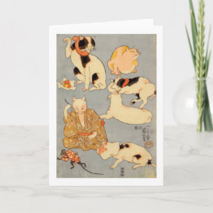 たとえ尽の内(下), 国芳 Japanese Cats(3), Kuniyoshi, Ukiyo-e Card