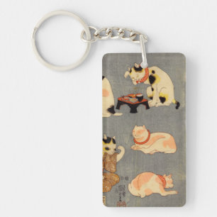 たとえ尽の内(中), 国芳 Japanese Cats(2), Kuniyoshi, Ukiyo-e Keychain