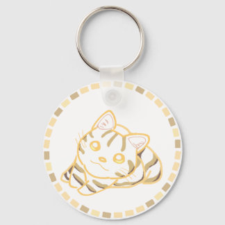 やさしい黄色とトラねこのまどろみ   KEYCHAIN