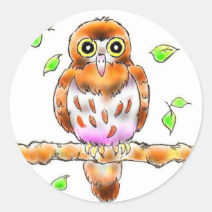 アオバズクちゃん CLASSIC ROUND STICKER