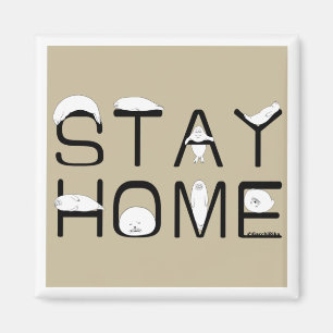 アザラシと一緒に家にいよう(STAY HOME WITH SEAL) MAGNET