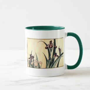 カキツバタ, 北斎 Irises, Hokusai, Ukiyo-e Mug