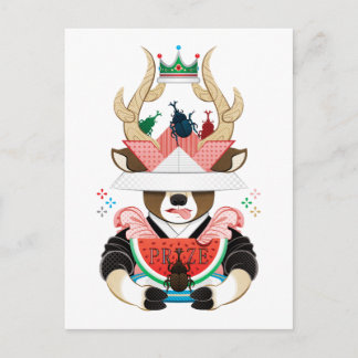 カブトムシと西瓜（リメイク）／Beetle and watermelon (remake) Postcard