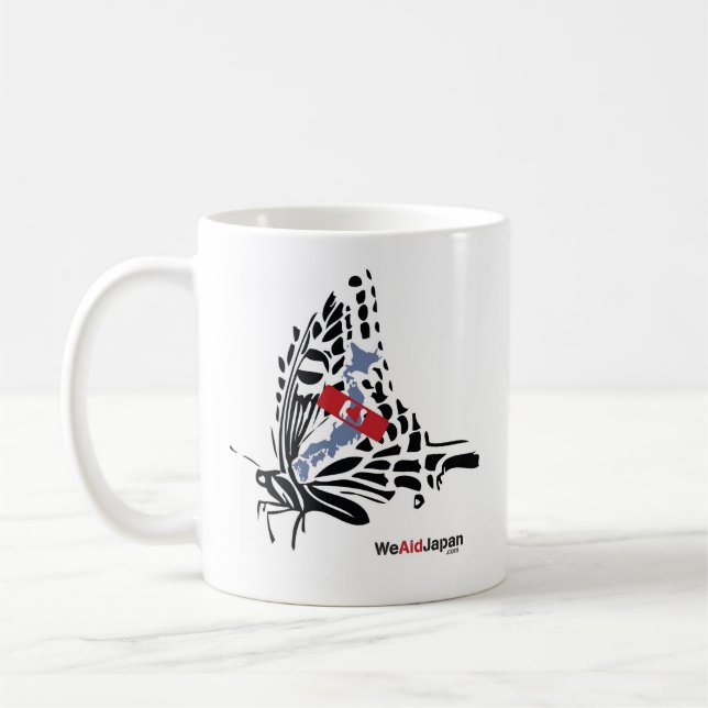 キリンと蝶のマグカップ de tasse de Giraffe&Butterfly (Gauche)