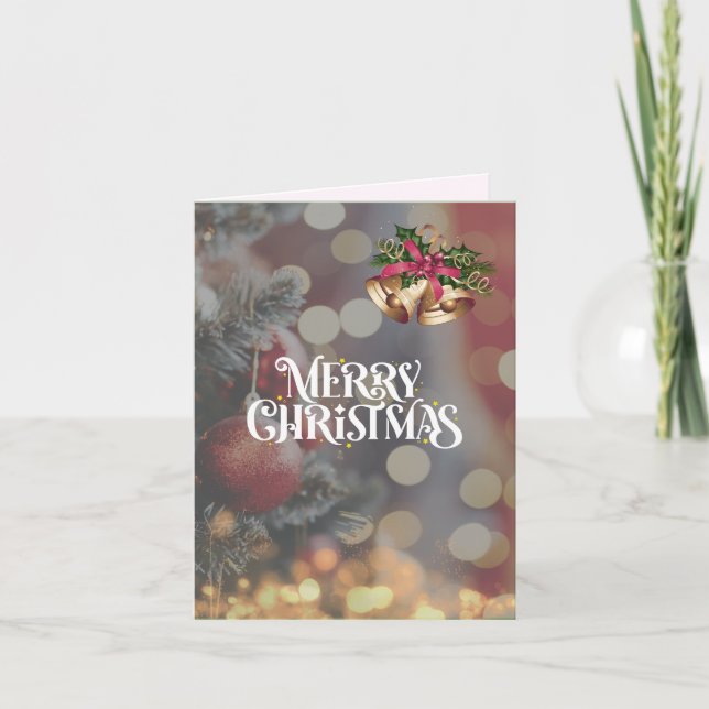 ゴージャス クリスマスツリーの煌めくクリスマスカード♡ HOLIDAY CARD (Front)