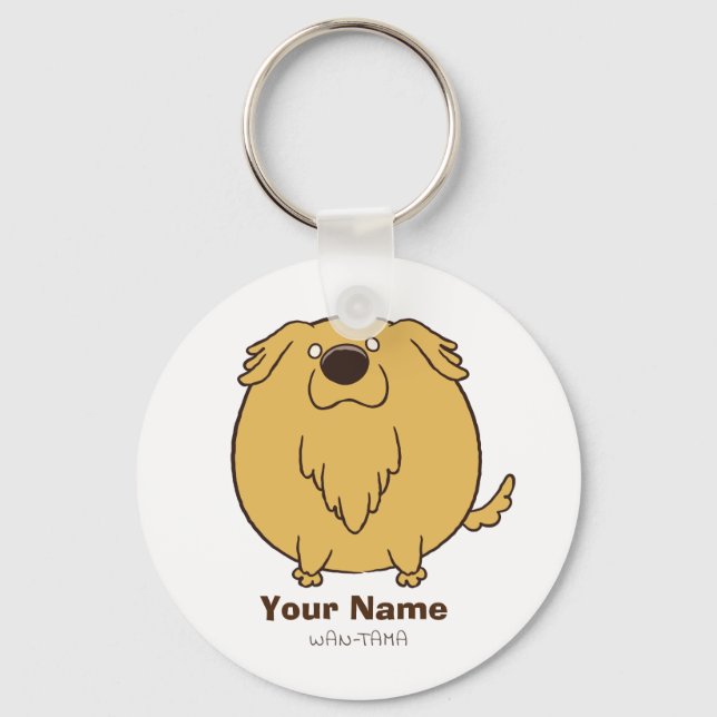 ゴールデンレトリバー「ゴルたま」＜名入れ＞ KEYCHAIN (Front)
