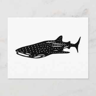 ジンベイザメ　whale shark, rhincodon typus　切り絵 postcard