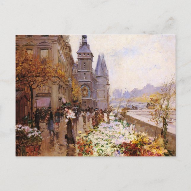 セーヌ川沿いの花屋 POSTCARD (Front)