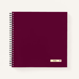 タイトル カスタマイズ ぶどう バーガンディ ノートブック NOTEBOOK