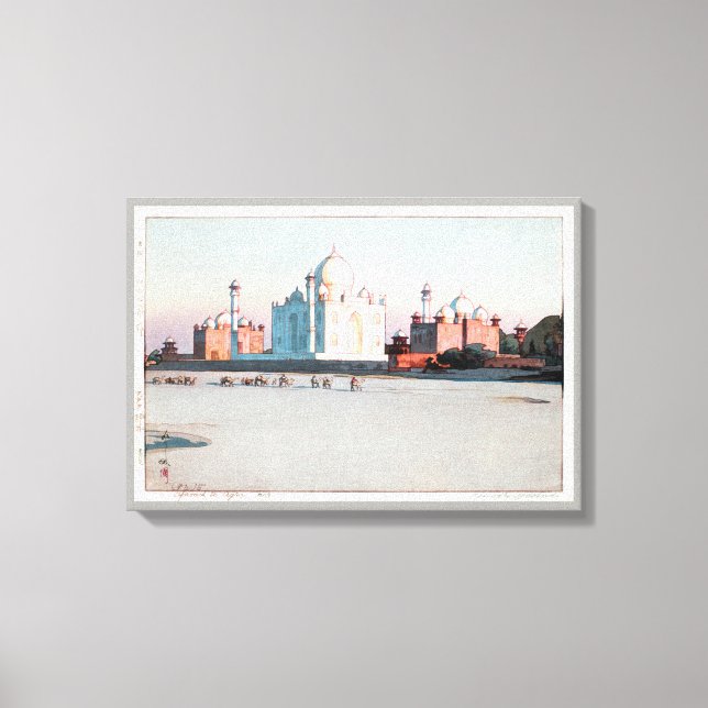 タージ・マハル, Taj Mahal, Agra, Hiroshi Yoshida, Woodcut Canvas Print (Front)