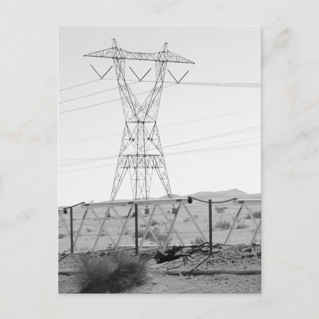 ¯\_(ツ)_/¯ Shrug Whatever Electricity Desert Postcard (Front)