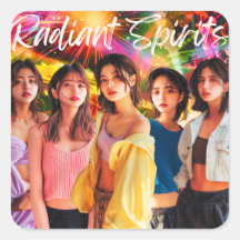 デジタルヒューマンアイドル「Radiant Dreams」 配信記念シール スクエアシール