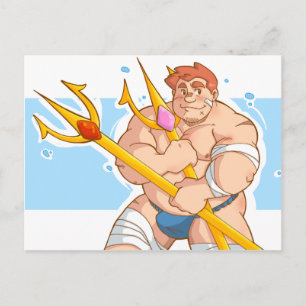 トライデントと褌 [trident & fundoshi] postcard