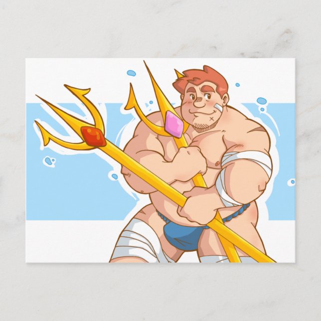 トライデントと褌 [trident & fundoshi] postcard (Front)