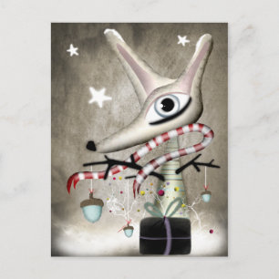 ド グ リ Winter Christmas chorn new year fox Postcard