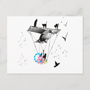 ネコと飛行機 POSTCARD