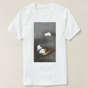 ネズミと羽, 古邨 Mouse and Feather, Ohara Koson T-Shirt